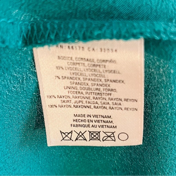 Anthropologie Maeve kelly green and white asymmetrical dress - Picture 7 of 10